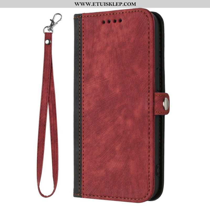 Etui Folio do Sony Xperia 5 IV Dwukolorowy Z Paskiem